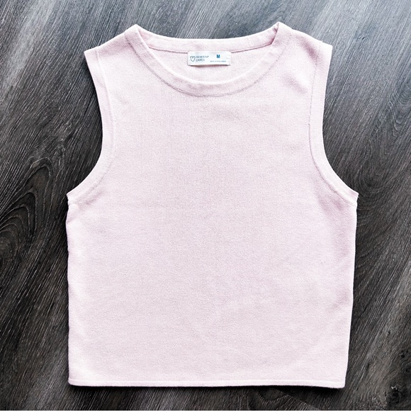 Primark light pink knit sweater vest top - Picture 4 of 9